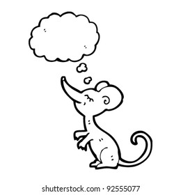 retro mouse with thought bubble
