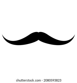 Icono de bigote retro. Ilustración del vector