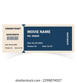 Retro Filmticket mit Barcode Vektorbild.