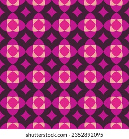 Retro Mozaic pink pattern (for textile)