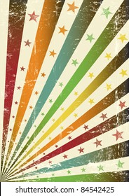 retro multicolor grunge flag. A retro grunge poster for you.