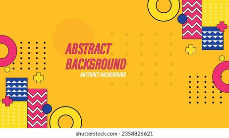 retro multicolor and minimalist abstract background