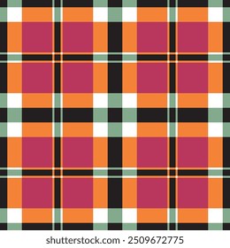 Pink Green Scottish Tartan Plaid Stoff Textil Muster