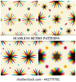 Retro multiplied style seamless patterns