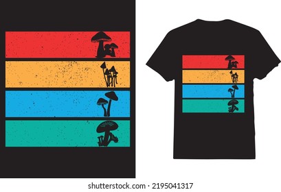 Retro Mushroom Goblincore Fungi T-Shirt Design For Man And Woman