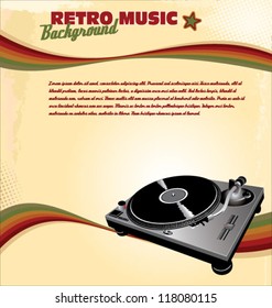 Retro music background