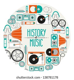 retro music background