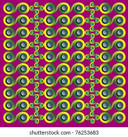 Retro music background, with speakers and psychedelic colors