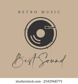 Retro music - Best sound slogan graphic vector print lettering for t shirt print design