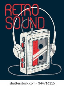 retro, music, cassette vector design