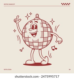 Retro music character illustration, vintage music illustration