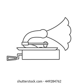 Retro music concept represented by saxophone  icon. isolated and flat illustration 