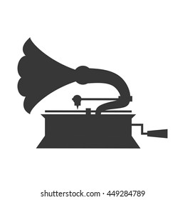 Retro music concept represented by saxophone  icon. isolated and flat illustration 