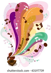 Retro Music Design - Vector
