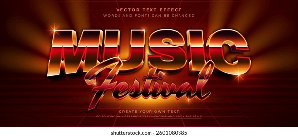 Retro Music Festival Text Effect
