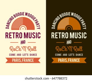 Retro music festival typography poster.