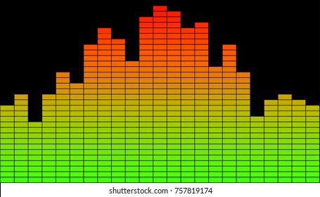 Retro music graphic equalizer background. Abstract vector illustration. Modern technology.