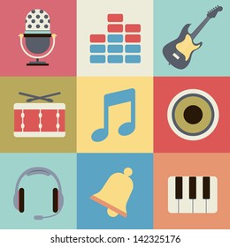 Retro music icons