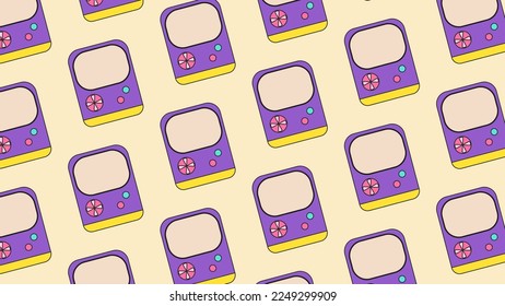 retro music pattern background. groovy colour.