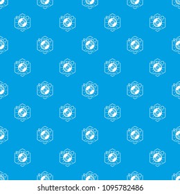 Retro music pattern vector seamless blue repeat for any use