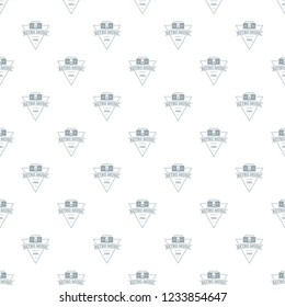 Retro music pattern vector seamless repeat for any web design