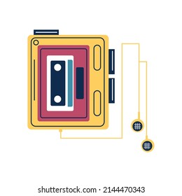 retro music player icon isolated