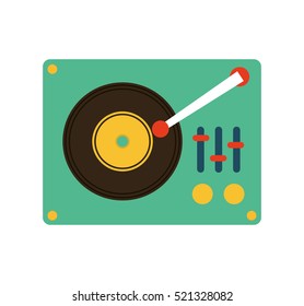 retro music player icon vector illustration design