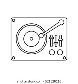retro music player icon vector illustration design