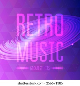 Retro Music Vector Background, Album Cover