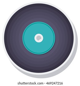 retro music vinyl isolated icon vector illustration design