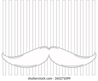 retro mustache background, illustration in vector format