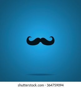 Retro mustache icon. Flat illustration.