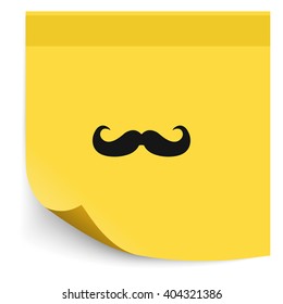 Retro mustache icon. Flat illustration.