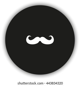 Retro mustache icon. Flat illustration.