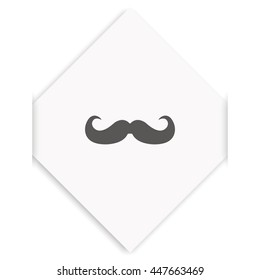 Retro mustache icon. Flat illustration.