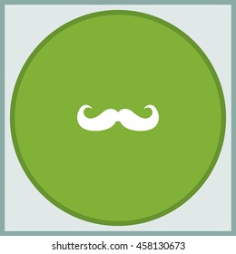 Retro mustache icon. Flat illustration.