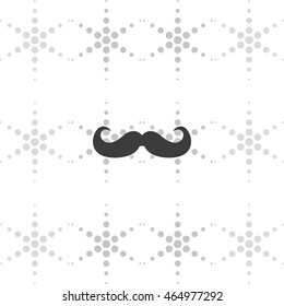 Retro mustache icon. Flat illustration.