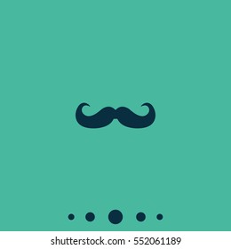 Retro mustache icon. Flat illustration.