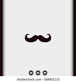 Retro mustache icon. Flat illustration.