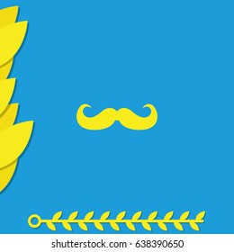 Retro mustache icon. Flat illustration.
