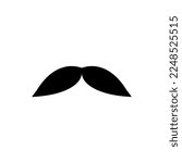 Retro mustache icon.  Kobzar mustache icon.  Simple style Man hair salon big sale poster background symbol. Man hair salon brand logo design element. T-shirt printing. Vector for sticker.