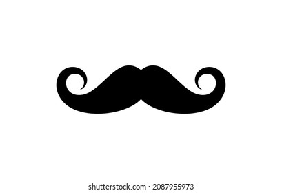 Retro mustache icon. Old style mustaches. Accessory, plate for a photo session. Isolated vector illustration on white background.