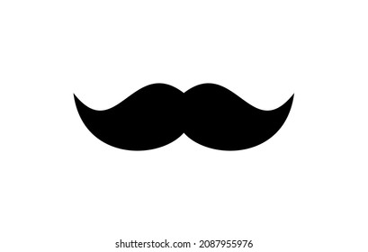 Retro mustache icon. Old style mustaches. Accessory, plate for a photo session. Isolated vector illustration on white background.