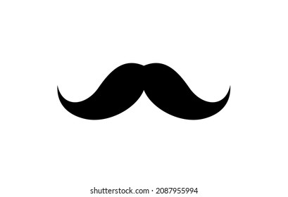 Retro mustache icon. Old style mustaches. Accessory, plate for a photo session. Isolated vector illustration on white background.