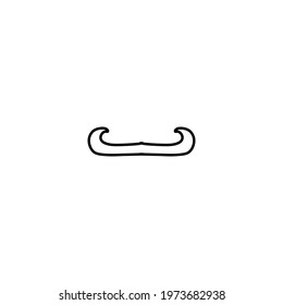 Retro mustache line icon. Simple style retro man mustache poster background symbol. Logo design element. T-shirt printing. Vector for sticker.