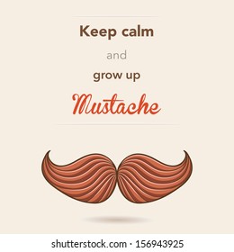 Retro mustache postcard
