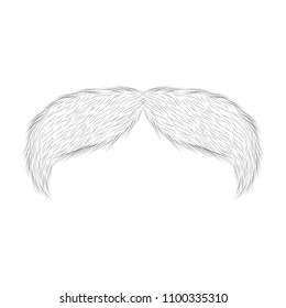 Retro mustache sketch