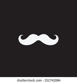 Retro Mustache Vector Icon.