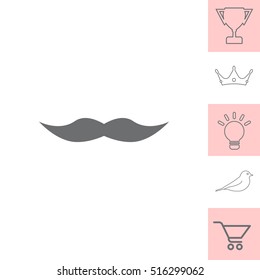 Retro mustache vector icon