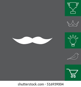 Retro mustache vector icon